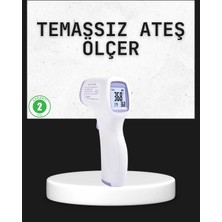 Alkasaz Temassız Termometre Hızlı Ölçüm Güvenli Dijital Ateş Ölçer