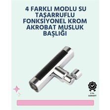 Alkasaz Krom Kaplamalı Çok Fonksiyonlu Musluk Başlığı | Paslanmaz Malzeme