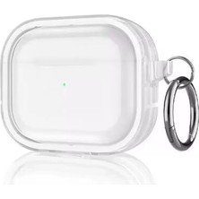 Bezos Airpods Pro 2 (2.nesil) Shiny Şeffaf Kılıf - Beyaz