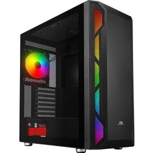 Powerboost PB-P3701B Atx Argb Fan 80+ Siyah 650W Gamıng Kasa