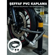 Alkasaz Şeffaf Pvc Kaplamalı Dayanıklı Motosiklet ve Bisiklet Güvenlik Kilidi