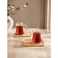 Cambu Bambu Tabaklı Morning 2'li Çay Bardağı