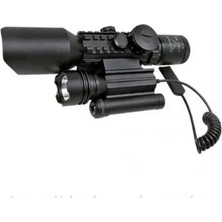 Alkasaz 3-10X42 Zoomlu Av Tüfeği Dürbünü Lazeri Zenon Fenerli M9