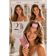 Invictus Design Unisex Pembe Kabarık Saç Kaldırma Kök Volüm Isısız Şekillendirici Tarak Perçem Hacim Verici Kore Klips Saç Aksesuar Iz Bırakmaz 2 'li Set