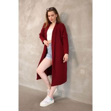 Bacc Bordo Maxi Boy Triko Hırka