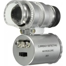 Alkasaz Nikula-Iphone5 Için Uyumlu Kapaklı Lens Mikroskop Taşınabilir Mini Cep Boyutu LED Mikroskop NO.9882