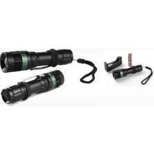 Alkasaz Power Style 500 Lumen 600 Metre Işık Uzantılı Zoomlu Şarjlı El Feneri 6109