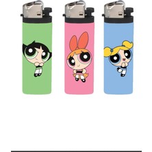 St. Morritz 3'lü Powerpuff Girls Full Kaplamalı Gazlı Çakmak