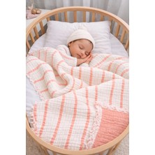 St. Morritz %100 Pamuklu 8 Katlı Multi Müslin Bebek Çocuk Battaniyesi – Xl (120X100 Cm) Pudra Pembesi