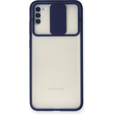 Ny Joy Galaxy A11 Kılıf Palm Buzlu Kamera Sürgülü Silikon - Lacivert