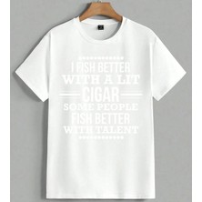 Bos Beyaz Arka Plan Minimal 2 Unisex Oversize Tişört Beyaz