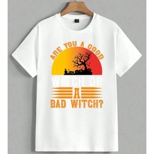 Artig You A Bad Witch Unisex Oversize Tişört Beyaz