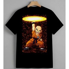 Dragon Ball Savanici Gucu Syh Unisex Erkek Kadın Oversize Tişört Siyah