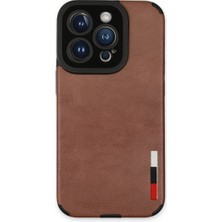 Ny Joy iPhone 14 Pro Max Kılıf Loop Deri Silikon - Kahverengi