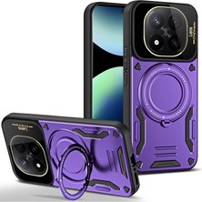 Ny Joy Redmi Note 14 Pro Plus Kılıf Joy Lens Standlı Kapak - Mor