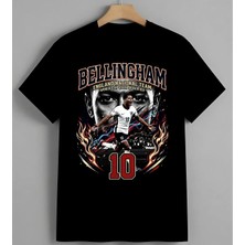 Bellingham Futbol Ingiltere Syh Unisex Erkek Kadın Oversize Tişört Siyah
