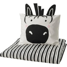 Ikea Natthager Siyahbeyaz 150X200/50X60 cm Çocuk Nevresim Takımı