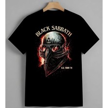 Black Sabbath Kuru Kafa Rock Syh Unisex Erkek Kadın Oversize Tişört Siyah
