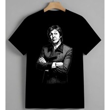 Bos Gorsel Beyaz Arka Plan Siyah Baskılı Tshirt