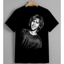 Bos Beyaz Arka Plan 9 Syh Unisex Erkek Kadın Oversize Tişört Siyah