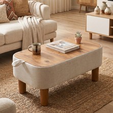 Zem Ramos Sandıklı Orta Sehpa/bench, Açık Krem