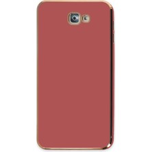 Ny Joy Galaxy J7 Prime Kılıf Volet Silikon - Kırmızı