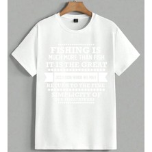 Bos Beyaz Arka Plan Minimal Unisex Oversize Tişört Beyaz