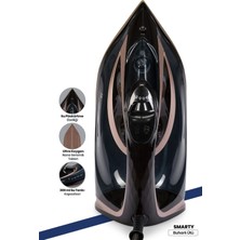St. Morritz Smarty 2400 Watt Seramik Tabanlı 170 gr Etkili Şok Buharlı Ütü