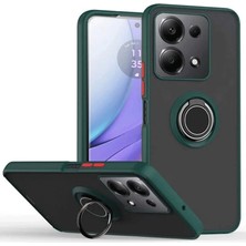 Ny Joy Redmi Note 13 Pro 4g Montreal Yüzüklü Silikon Kapak - Yeşil