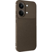 Ny Joy Poco X8 Pro Max Auto Focus Karbon Kapak - Kahverengi