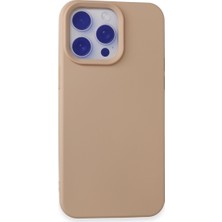 Ny Joy iPhone 15 Pro Max Kılıf Nano Içi Kadife Silikon - Pudra