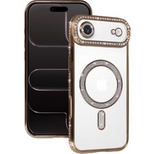 Ny Joy iPhone 17 Air Joke Simli Magneticsafe Kılıf - Gold