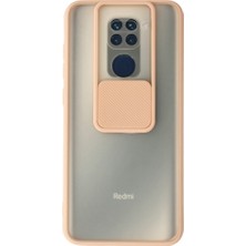 Ny Joy Redmi Note 9 Kılıf Palm Buzlu Kamera Sürgülü Silikon - Pembe