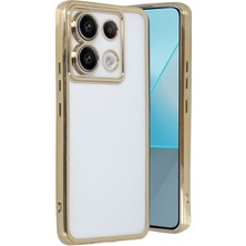 Ny Joy Poco X6 Kılıf Razer Lensli Silikon - Gold