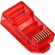 Aslanoğlu Store PM-22701 RJ45 RJ45 Cat6 8p/8c Kırmızı Soket (100’LÜ Paket)