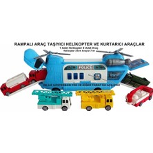 St. Morritz Rampalı Araç Taşıyıcı Helikopter ve Kurtarıcı Araçlar Seti Çocuklar Bu Oyuncağa Bayılacaklar