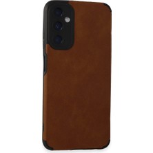 Ny Joy Galaxy A05S Kılıf Loop Deri Silikon - Kahverengi