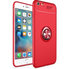 Ny Joy iPhone 6 Kılıf Range Yüzüklü Silikon - Kırmızı