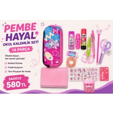 Pembe Hayal 14 Parça Okul Kalemlik Seti