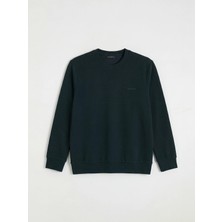 Lc Waikiki Yeni Sezon Bisiklet Yaka Nakışlı Erkek Sweatshirt