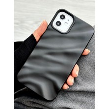 Go Aksesuar Iphone 11 ile Uyumlu 3D Wave Kabartma Mat Silikon Kılıf