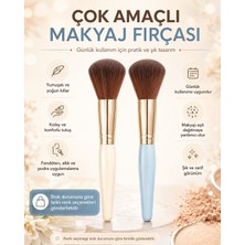 Ny Joy Çok Amaçlı Makyaj Fırçası Yumuşak Kıllı Ergonomik Saplı Fondöten Allık ve Pudra Fırças