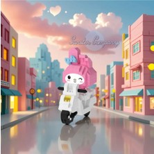 St. Morritz My Melody Scooter – Sanrio Serisi Dıy 3D Yapboz Blok Seti | 334 Parça Eğitici Kendin Yap