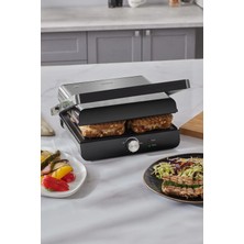 St. Morritz Döküm Plakalı 4 Dilim Tost ve Izgara Makinesi, 2000W, Şık ve Dayanıklı