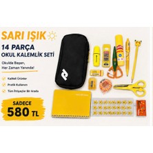 Sarı Işık 14 Parça Okul Kalemlik Seti