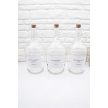 St. Morritz Dekoratif Cam Galon Mantar K. 3'lü Deterjan ve Yumuşatıcı Şişesi(Siyahlar,renkliler,beyazlar 1500ML)