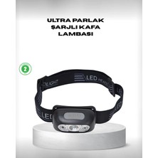 St. Morritz Mey Ithalat® Gece Balıkçılığı Için Parlak Şarjlı Kafa Lambası | 4 Işık Modu + USB Şarj