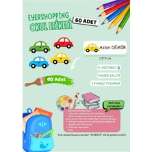 EyER Shoping Isme Özel Su Geçirmez Araba Temalı Okul Etiketi Sticker Kişiye Özel Erkek Çocuk Isim Etiketi 116 Adet