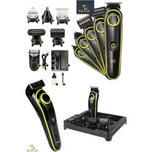 St. Morritz New Pro Turbo Mod 5in1 Saç Sakal Vücut Traş Makinesi 5in1 Kablosuz Erkek Tıraş Makine Set