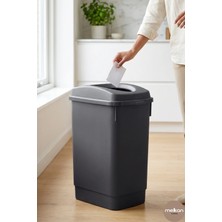 St. Morritz Siyah Banyo Çöp Kovası 27 Litre Atık Kutusu Cafe Otel Çöp Kovası Geri Dönüşüm Kutusu 27 Litre